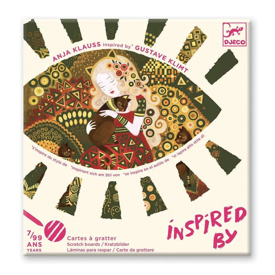 Golden Goddesses Inspired by Klimt Scratch Boards Kit