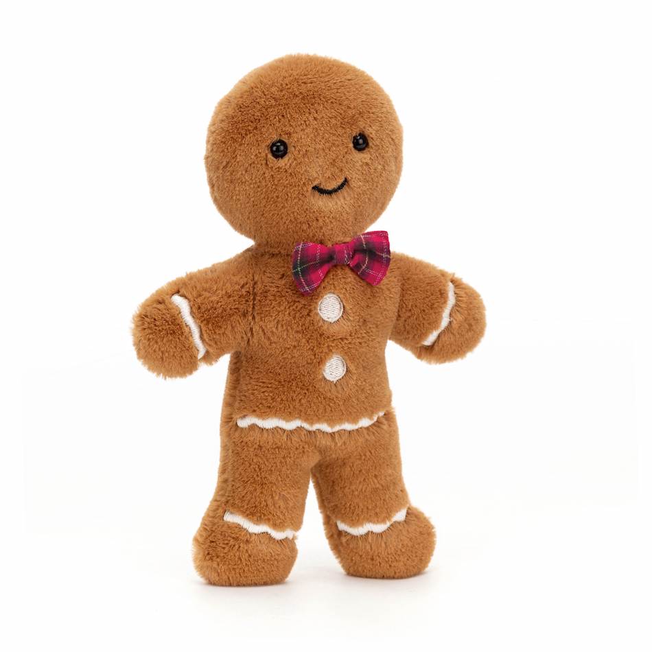 Jolly Gingerbread Fred Original w/ Plaid Bowtie