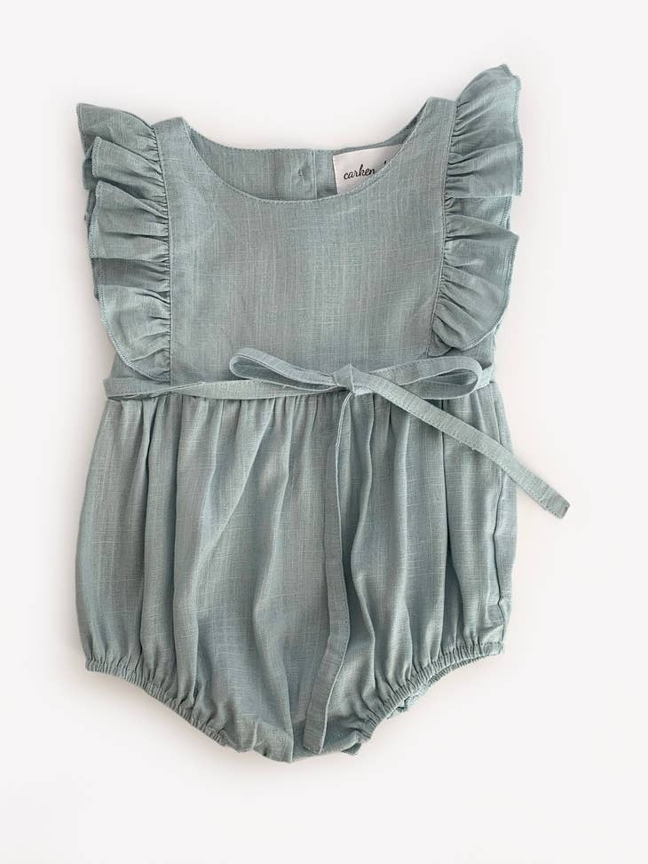 Ruffle Linen Romper