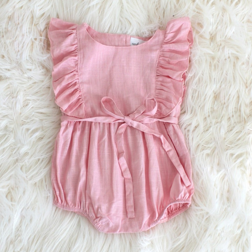 Ruffle Linen Romper