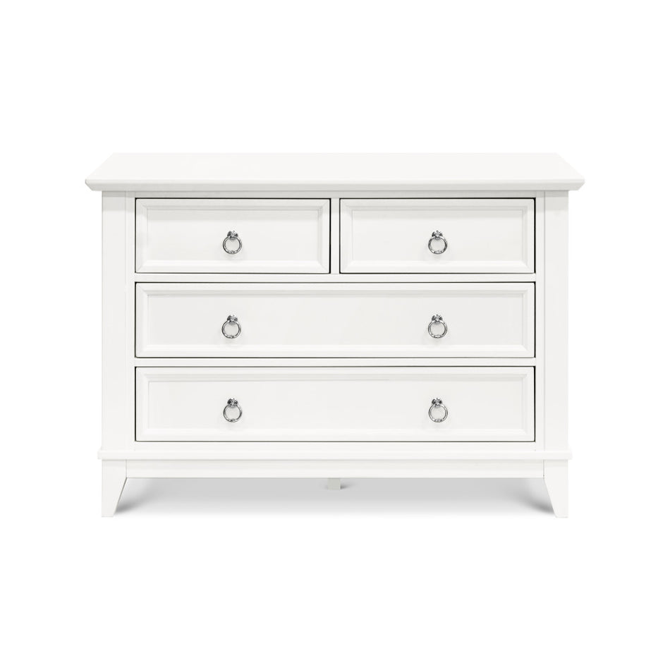 Emma Regency 4-Drawer Dresser in Warm White