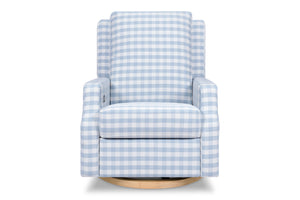 Blue Gingham w/ Light Wood Base