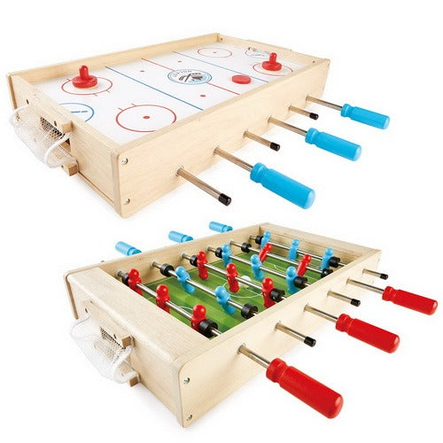 Wooden 2 in 1 Game: Football & Ice Hockey