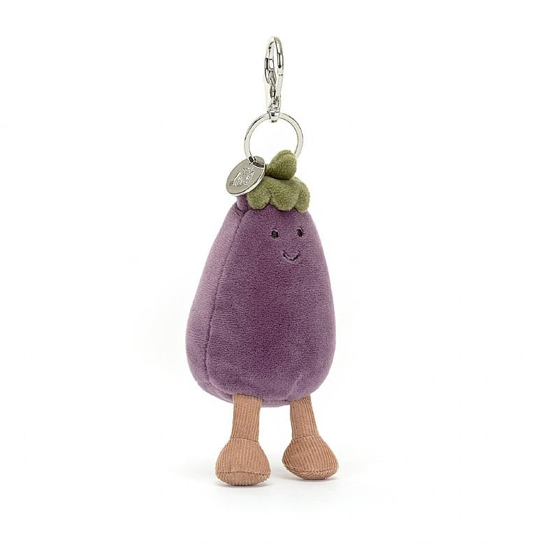 Vivacious Eggplant Bag Charm