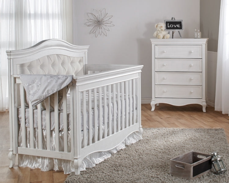 Pali Diamante Forever Crib and Chest, Vintage White