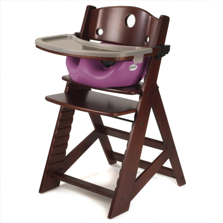 Height Right Chair + Infant Insert Mahogany, Raspberry