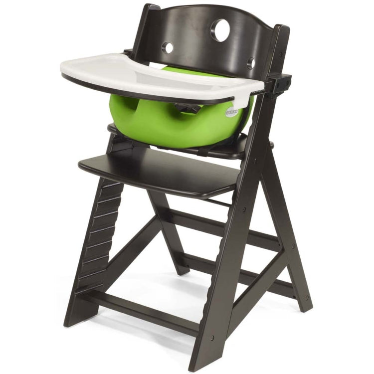 Keekaroo Height Right Chair + Infant Insert, Espresso / Lime