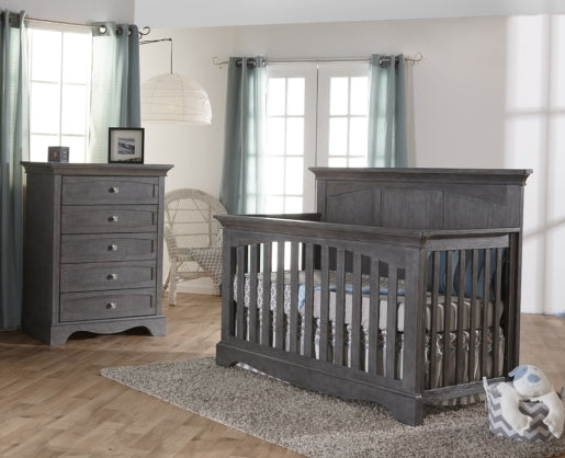 Pali Ragusa Forever Crib and Chest, Distressed Granite