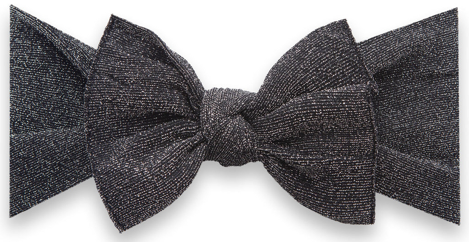 Shimmer Knot Headband in Black