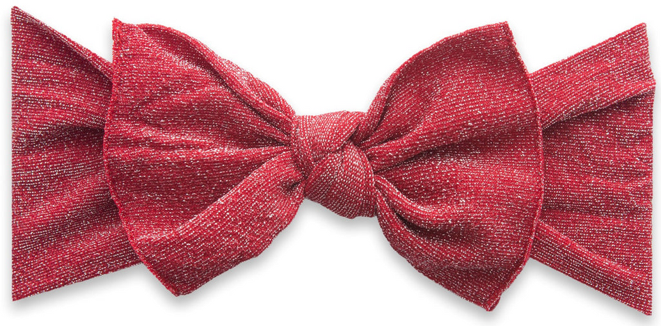 Shimmer Knot Headband in Red