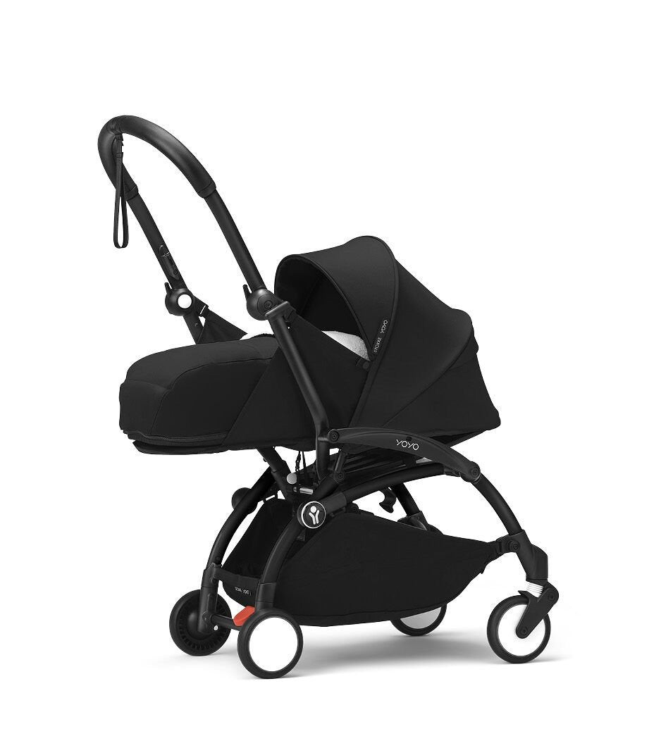 YOYO³ from newborn to toddler compact travel stroller with black frame