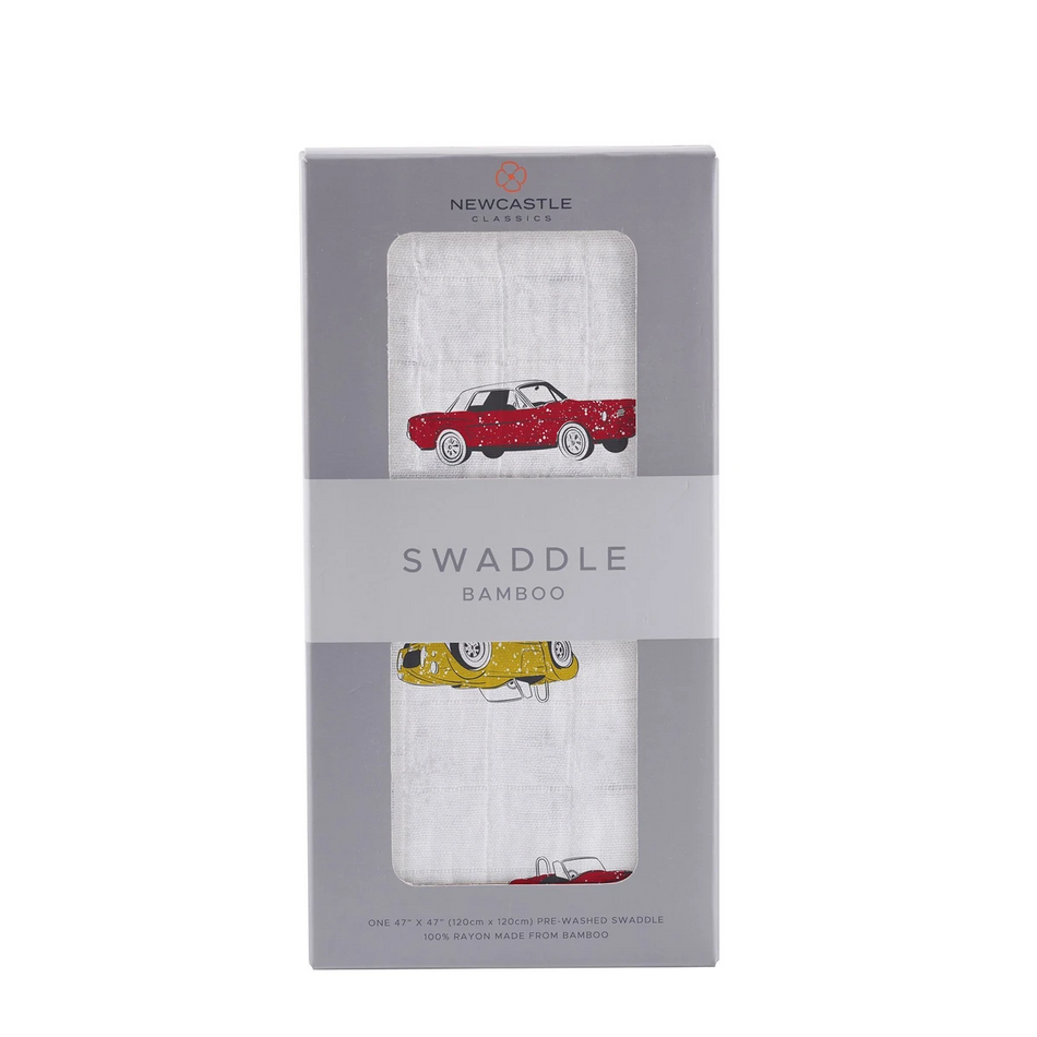 Vintage Muscle Cars Swaddle Blanket