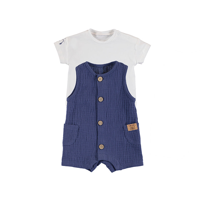 Newborn Boy Dungaree set - Night