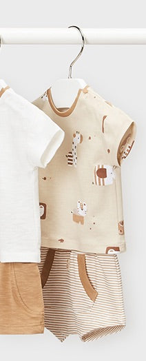 Newborn Safari Short Set - Print Shirt