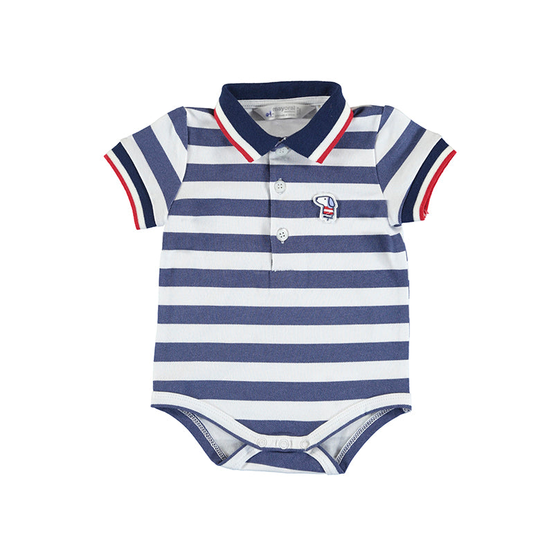 Striped Blue Polo Bodysuit