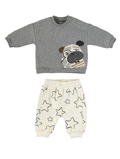 Mix Grey Knit Set - Star Pants