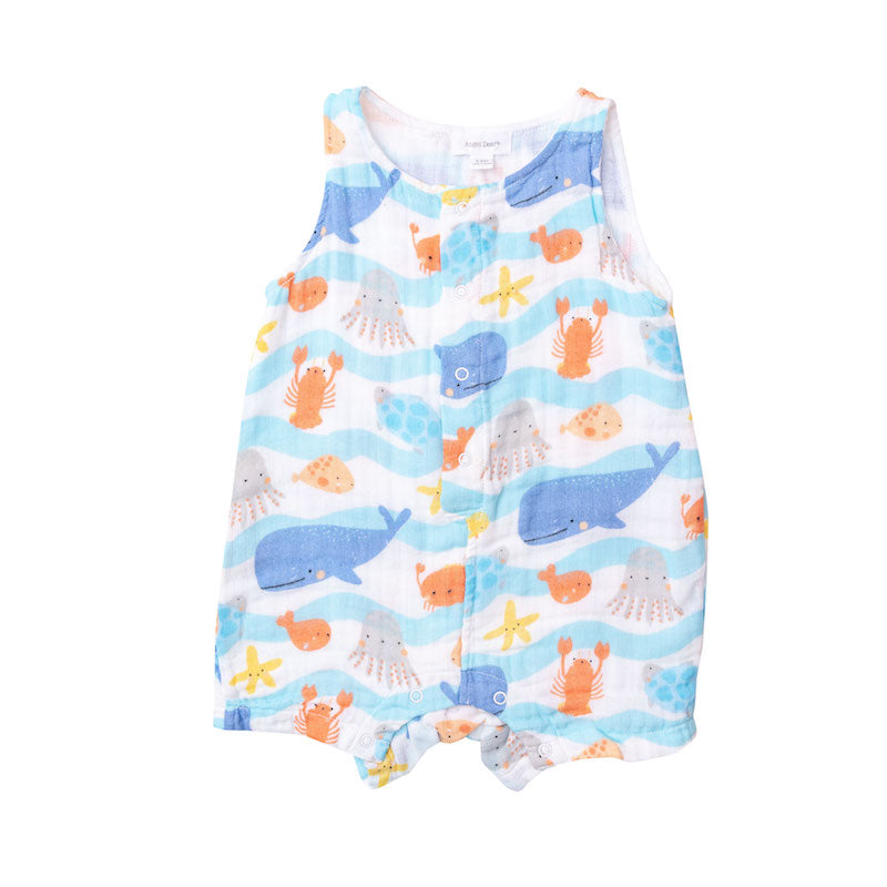 Wavey Sea Creatures Sleeveless Shortie