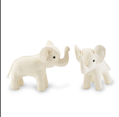 Mud Pie Elephant Bookend - Ivory