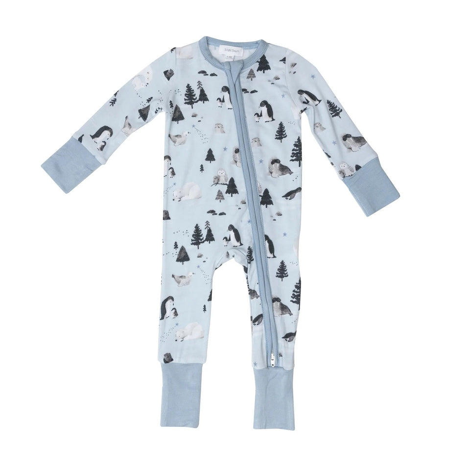 Bamboo Zipper Romper - Arctic Animals