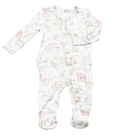 Angel Dear Pink Elephant Footie - 3-6 Months