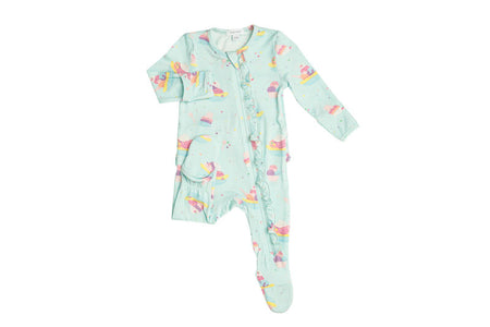 Angel Dear Banana Split Ruffle Footie - Newborn