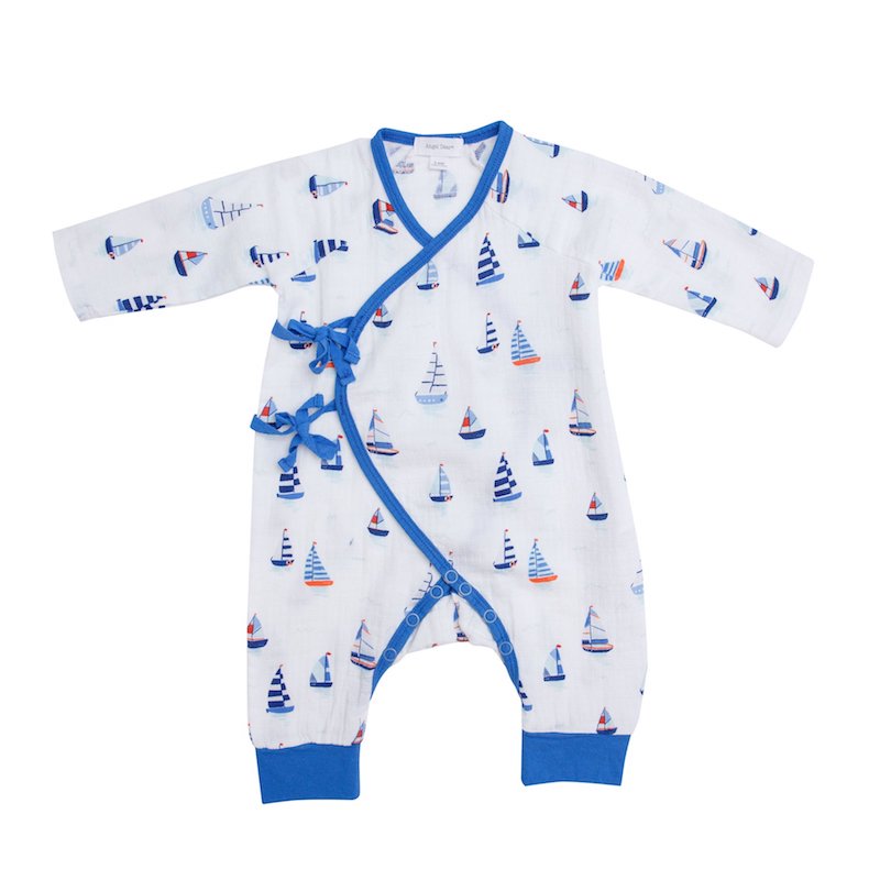 Angel Dear Nautical Boats Wrap Coverall - 3-6 Months