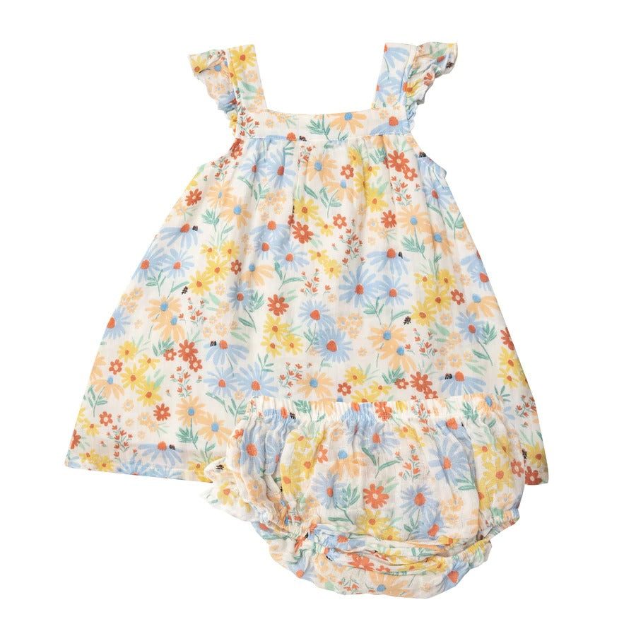 Coneflower Sundress & Diaper Cover