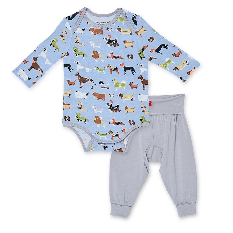 Magnetic Me In-DogNito II magnetic bodysuit & Pants - 0-3 Months