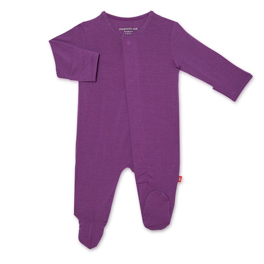 Magnetic Me Solid Plum Modal Magnetic Footie - 3-6 Months