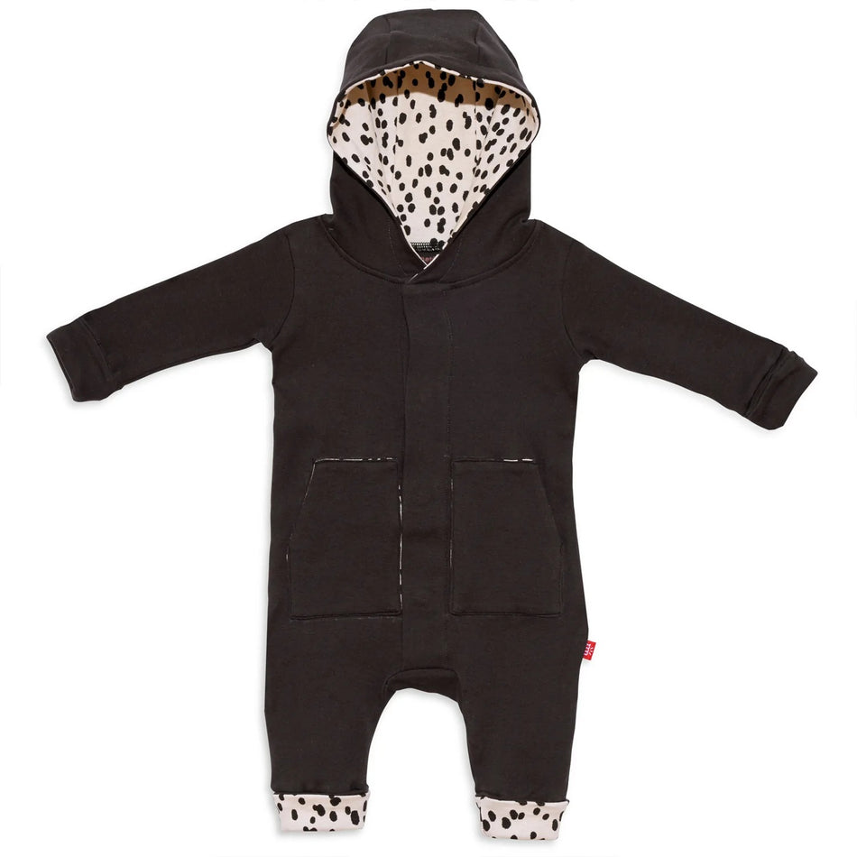 Spot On organic cotton magnetic hooded coverall