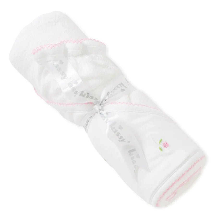 Garden Roses Hooded Towel with Mittens