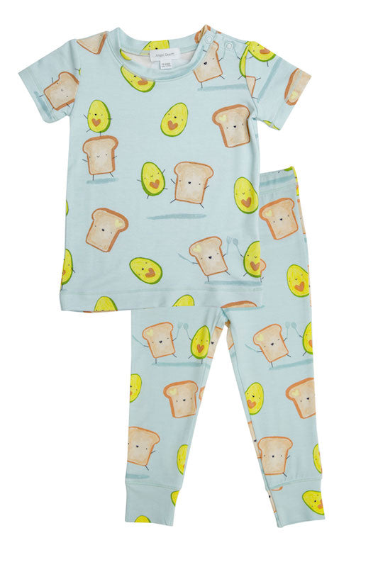 Angel Dear Avocado + Toast Blue Lounge Set - 18-24 Months