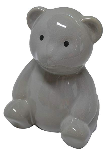 Child to Cherish Teddy Bear Bank - Gray