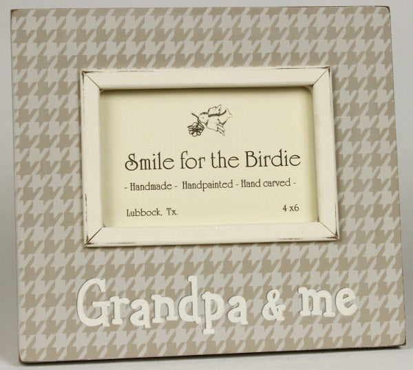 Smile for the Birdie Grandpa & Me Wooden Photo frame