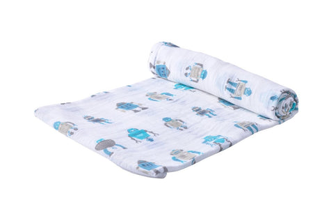 Newcastle Classics Robot Swaddle Blanket