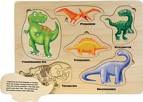 Maple Landmark Lift & Learn Dinosaurs Puzzle