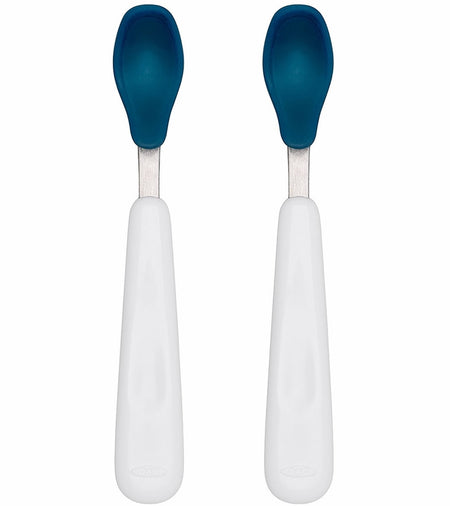 OXO Tot Feeding Spoon Set with Silicone - Navy