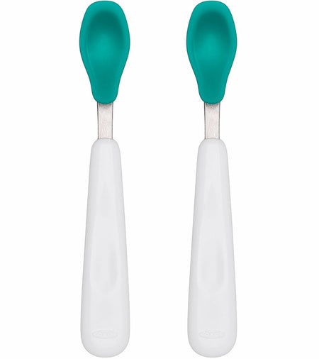 OXO Tot Feeding Spoon Set with Silicone - Teal 