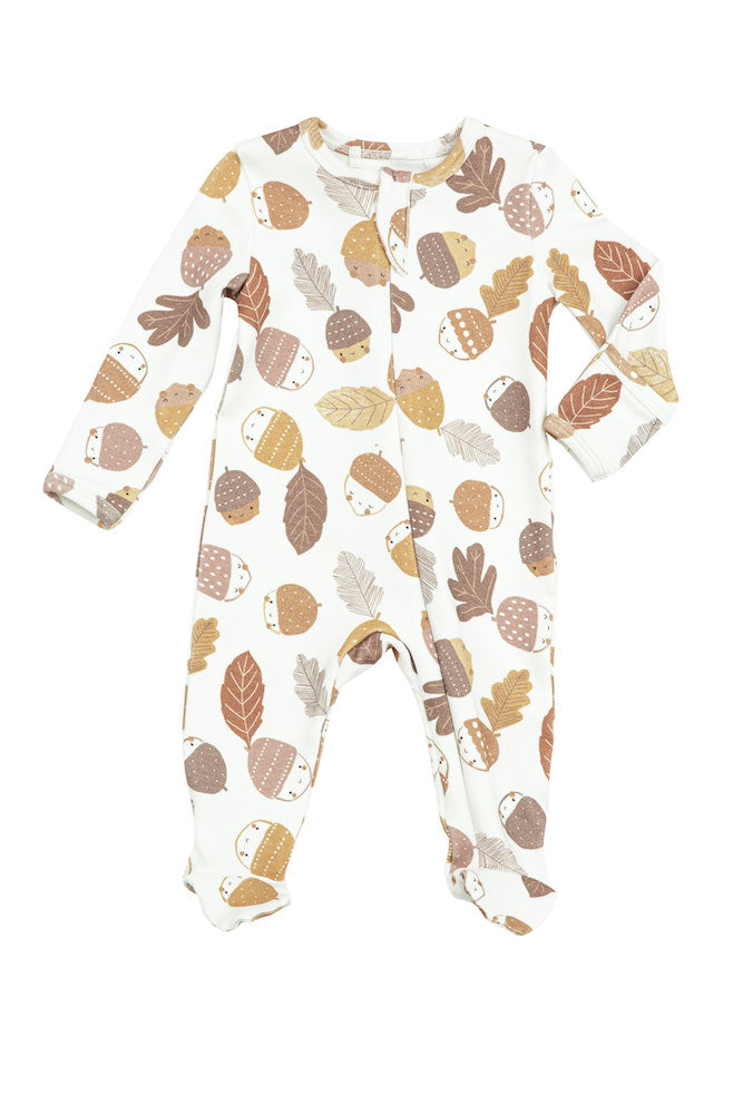 Angel Dear Acorns Zipper Footie - 0-3 Months