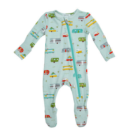 Angel Dear Happy Campers Zipper Footie - 6-9 Months