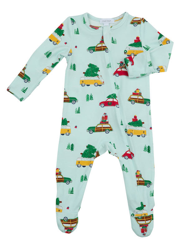 Angel Dear Trees On Cars Footie - Newborn