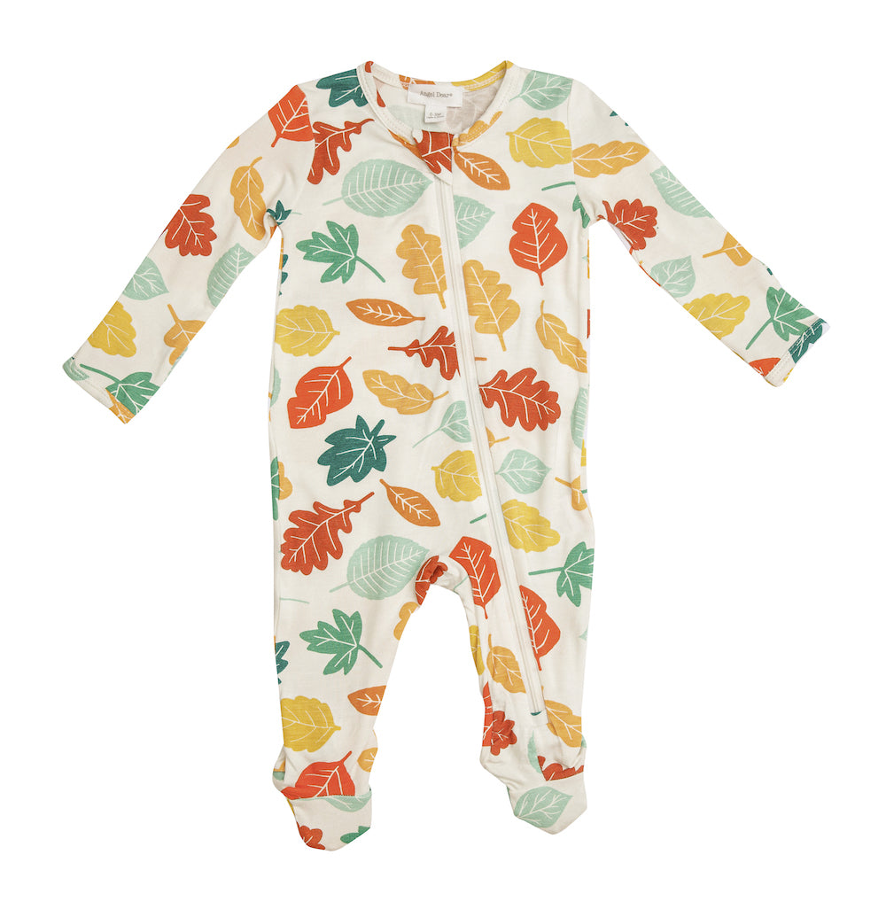 Angel Dear Fall Leaves Zipper Footie - 3-6 Months