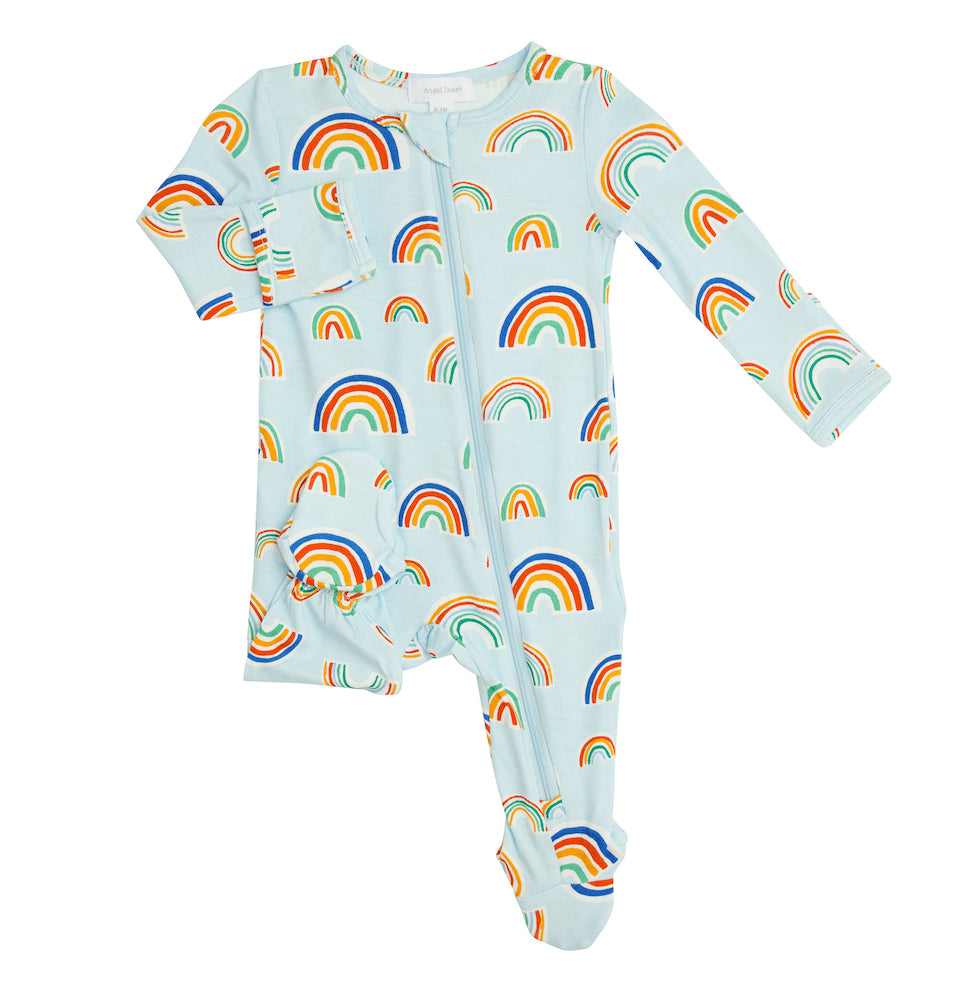 Angel Dear Rainbow Zipper Footie - 6-9 Months