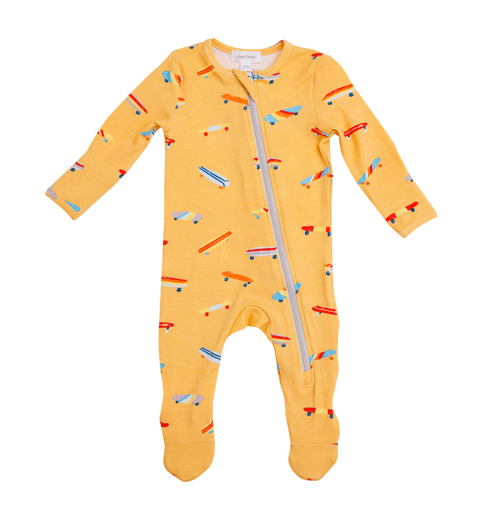 Angel Dear Skateboard Zipper Footie - 9-12 Months