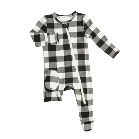 Angel Dear Buffalo Check Zipper Footie - 6-9 Months