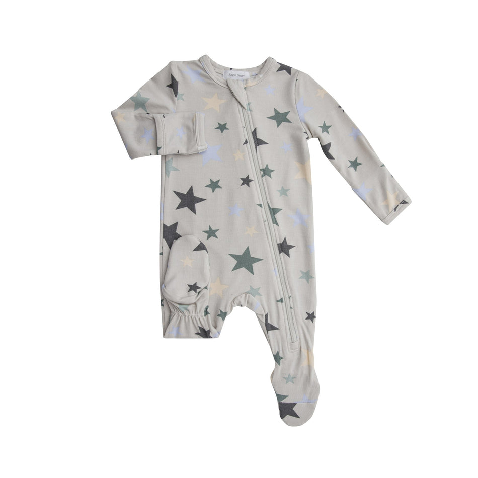 Camo Stars Zipper Footie