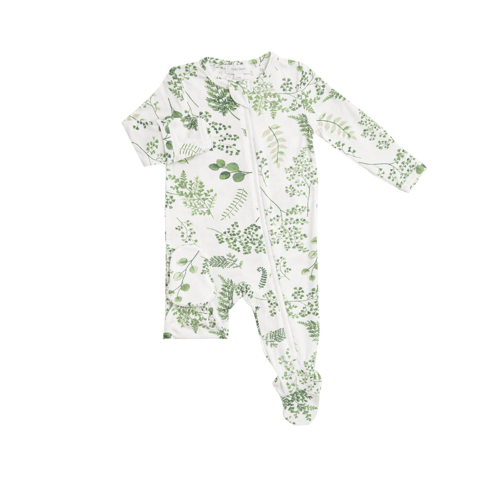 Angel Dear Ferns Zipper Footie - 6-9 Months