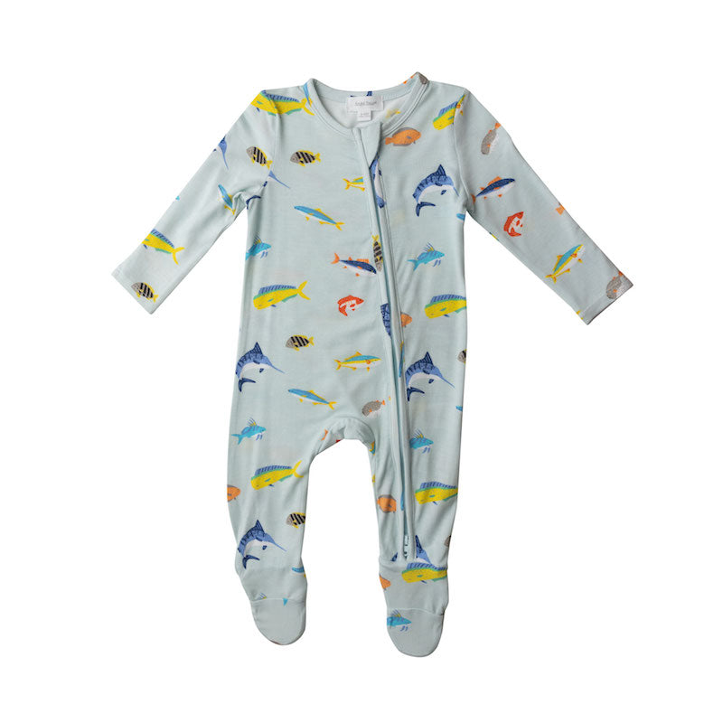 Tropical Fish Boy 2 Way Zipper Footie