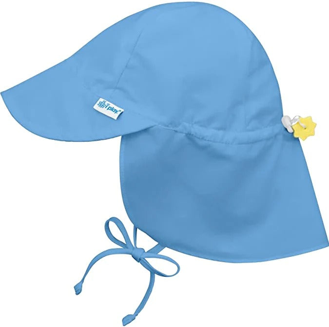 Flap Sun Protection Hat - Light Blue