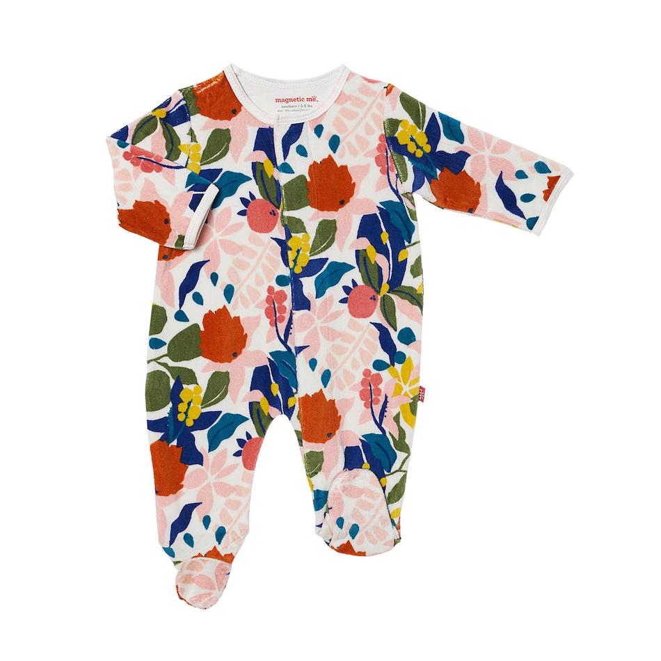 Magnetic Me Rayleigh Velour Magnetic Footie - 3-6 Months